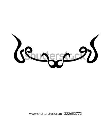 Tattoo tribal lower back vector design. Simple logo. Individual designer isolated element for decorating the body of women and girls waist, back and stomach and other body parts. Abstract illustration
