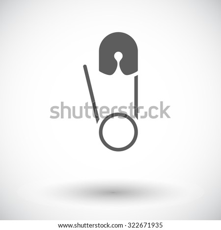 Safety pin icon. Flat vector related icon for web and mobile applications. It can be used as - logo, pictogram, icon, infographic element. Vector Illustration. 