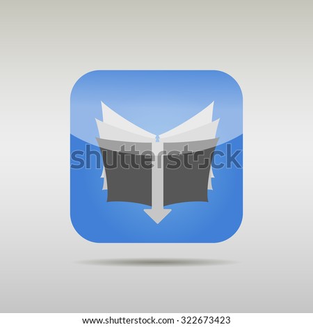 Ebook download icon, button