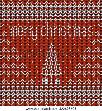 Christmas jumper fragment with 2016 New Year. Card of New Year with knitted texture. vector illustration for winter holiday, new year's eve, Silvester