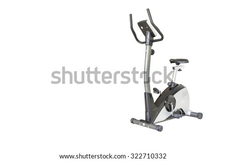 Exercise bike isolated on white background. clipping path in picture.