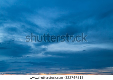 Sunset sky and cloud Royalty-Free Stock Photo #322769513