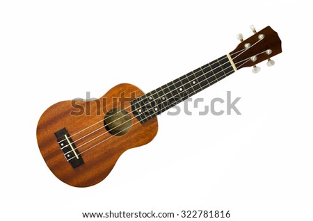 ukulele isolate white background Royalty-Free Stock Photo #322781816