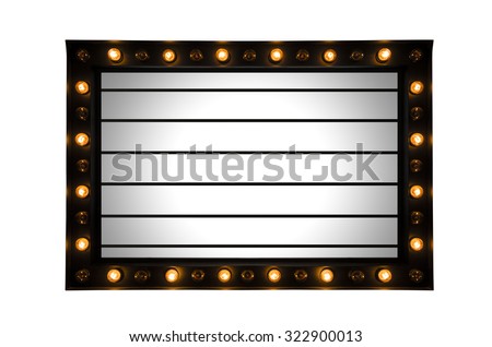 Lightbox signage with light bulb decorate for text information