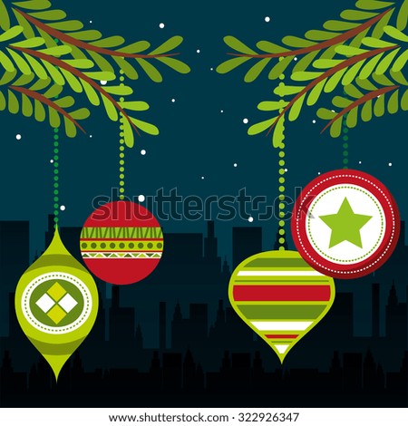 happy merry christmas design, vector illustration eps10 graphic 
