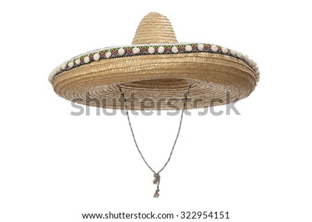 Sombrero Hat isolated on a white background. Royalty-Free Stock Photo #322954151
