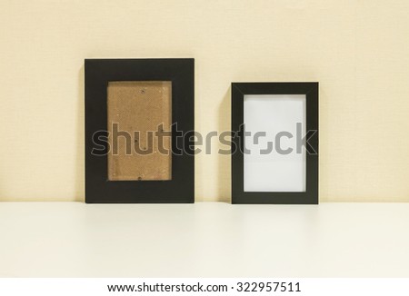 Frame for a photo on wall room background