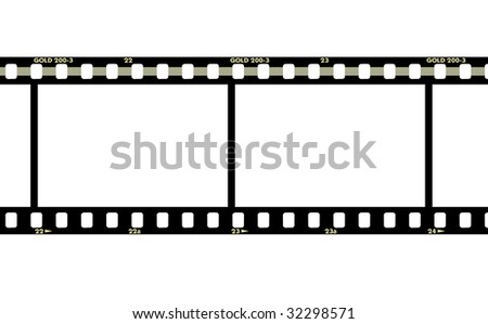 Strip film isolated on white