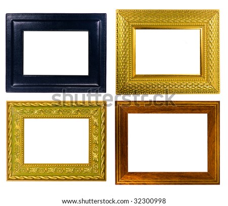 vintage frames on white background