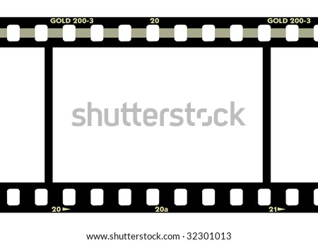 Strip film isolated on white