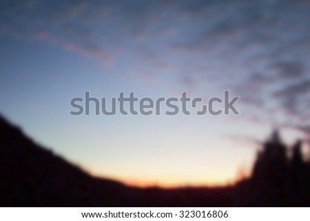 Mountains landscape background, intentionally blurred post production.