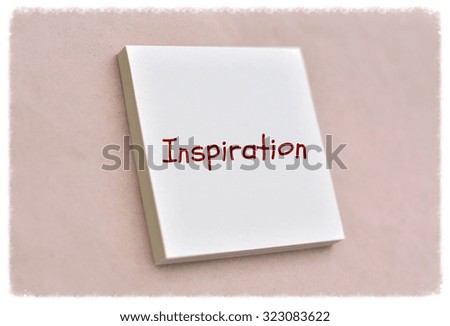 Text inspiration on the short note texture background