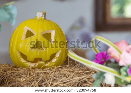 Pumpkin background (Halloween concept)