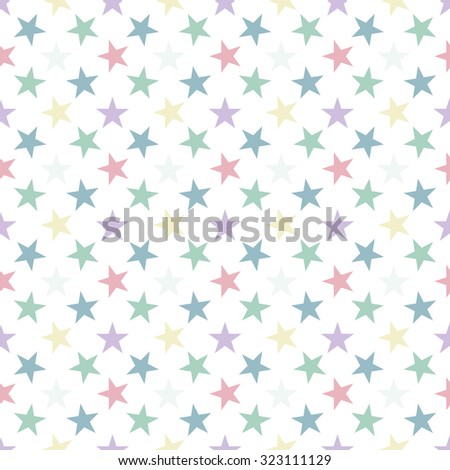 Seamless pattern with stars on white background.  
