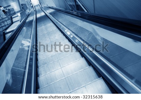modern escalator in Hong Kong