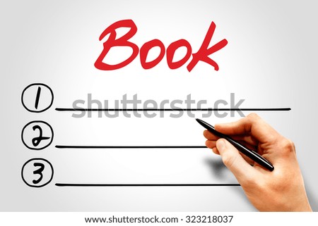 BOOK blank list, business concept