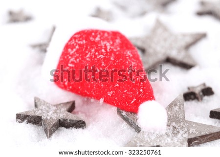 christmas ball stars hats snow