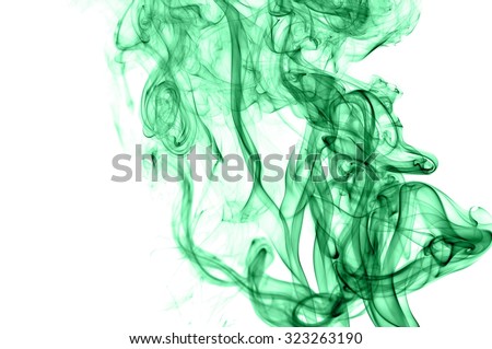 movement of smoke, Abstract green smoke on white background, smoke background,green ink background,green, beautiful color smoke