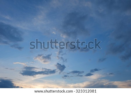 beautiful dramatic sunset sky, image scenic background 