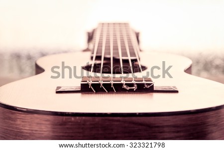 guitar in vintage color tone
