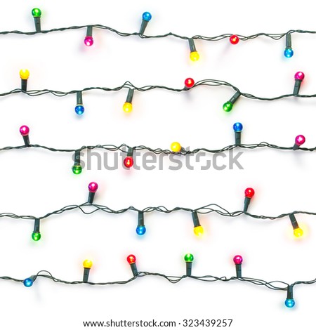 christmas lights with CLIPPING PATHS included, vector available