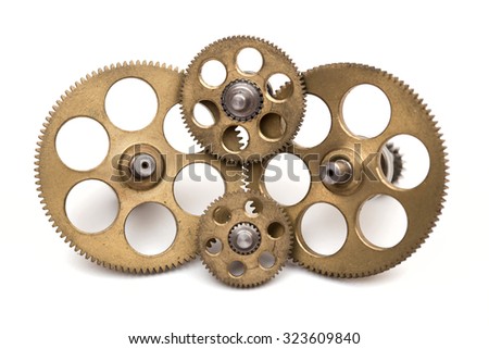 Gear on the white background