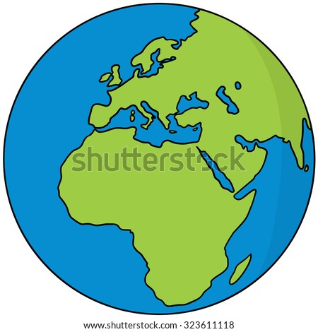 vector set of cartoon earth