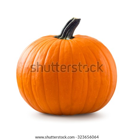Pumpkin isolated on white background Royalty-Free Stock Photo #323656064