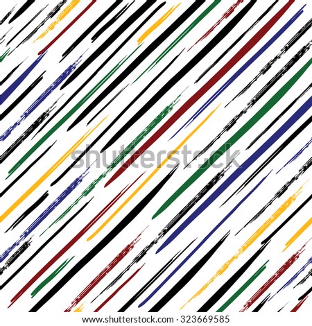 Vector seamless pattern. Abstract background with diagonal brush strokes. 