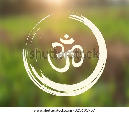 Vector Zen Circle with Om Symbol