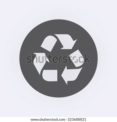 Recycle icon in circle . Vector illustration