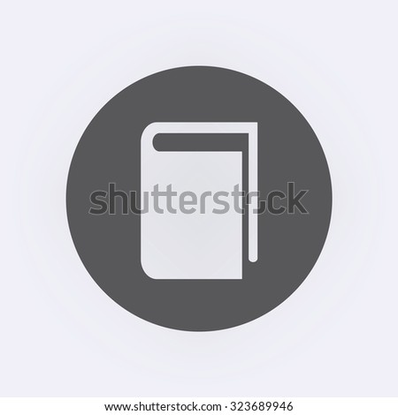 Book icon in circle . Vector illustration