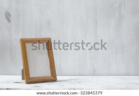 photo frame on old white table