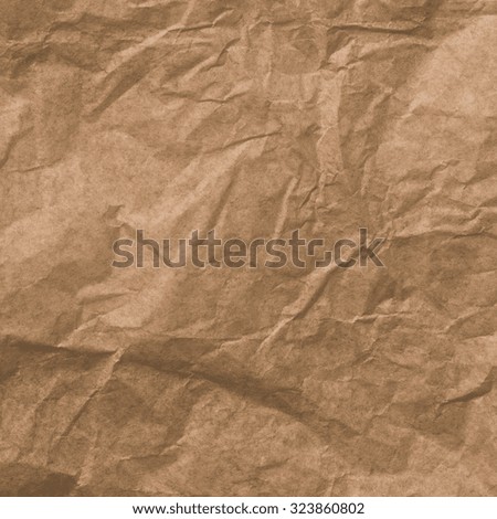 Brown Crumpled Paper Background.