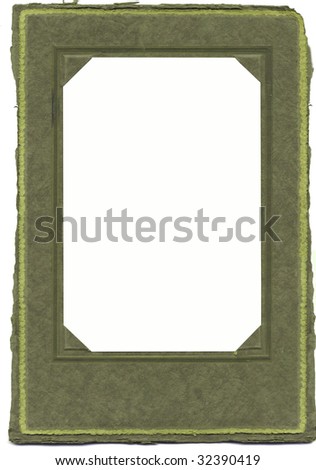 Vintage green vertical photo frame