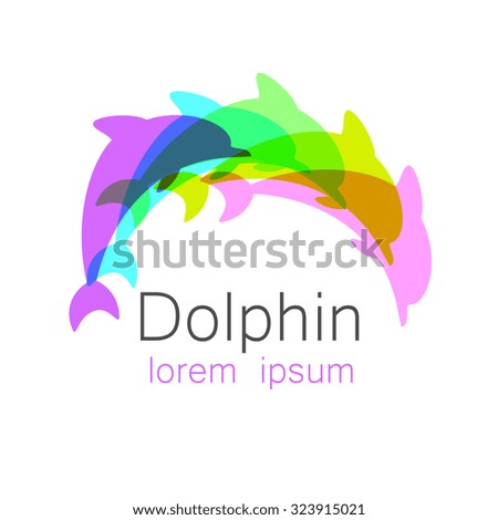 Dolphin. Design template for company logo. Corporate Identity.