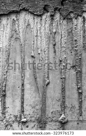 Grunge wall for background, Black and white photo.