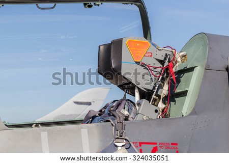 ejection seat of aircraft. Royalty-Free Stock Photo #324035051