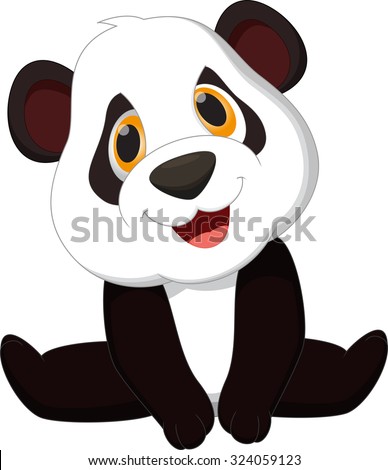 cute Baby panda cartoon