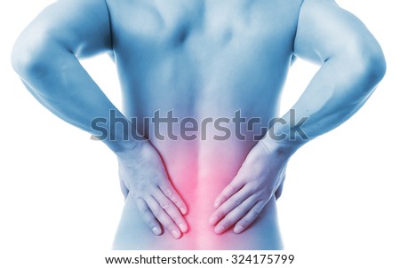 Back pain.Medical concept.Toned image for create effect