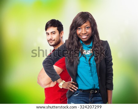 happy black-woman standing