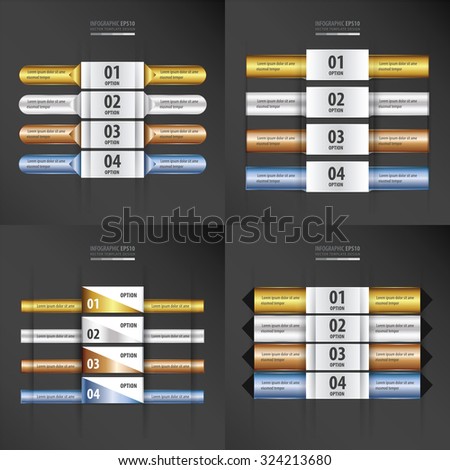  banner Gold, Silver, Bronze and blue gradient set