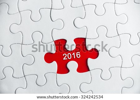 Puzzle with a number 2016