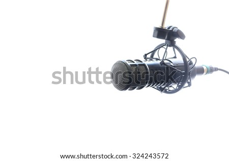professional microphone on a white background