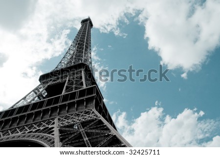 vintage picture of the eiffel tower