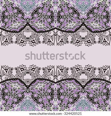 Seamless flower lace paisley retro pattern can be used for wallpaper, fabric, pattern fills,web page background,surface textures, textile, indian wedding - stock vector