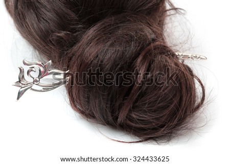 Beautiful hairpin isolated on white background