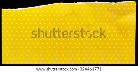 Yellow paper on black background