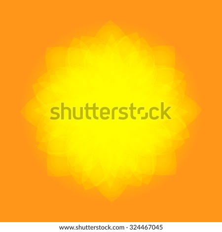 Abstract yellow & orange tones flower background