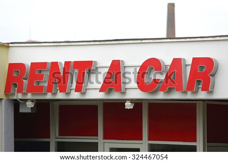 Big Red Rent a Car Neon Sign